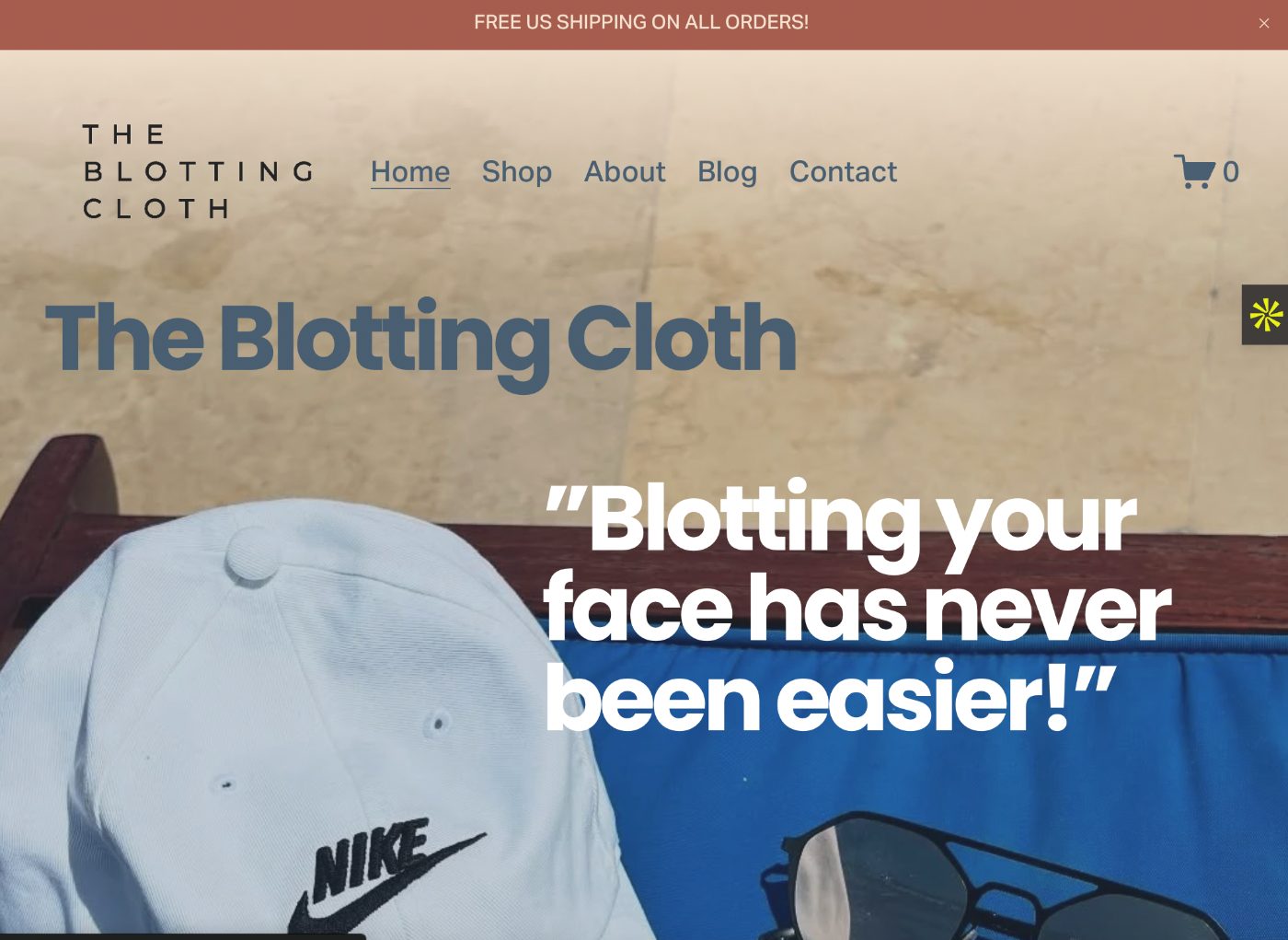 The Blotting Cloth homepage: Blotting your face has never been easier!